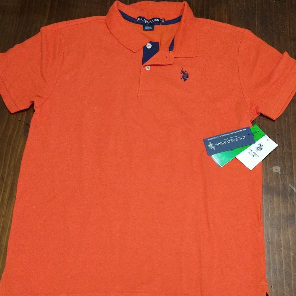 U.S. Polo Assn. Orange Polo Shirt Classic Style